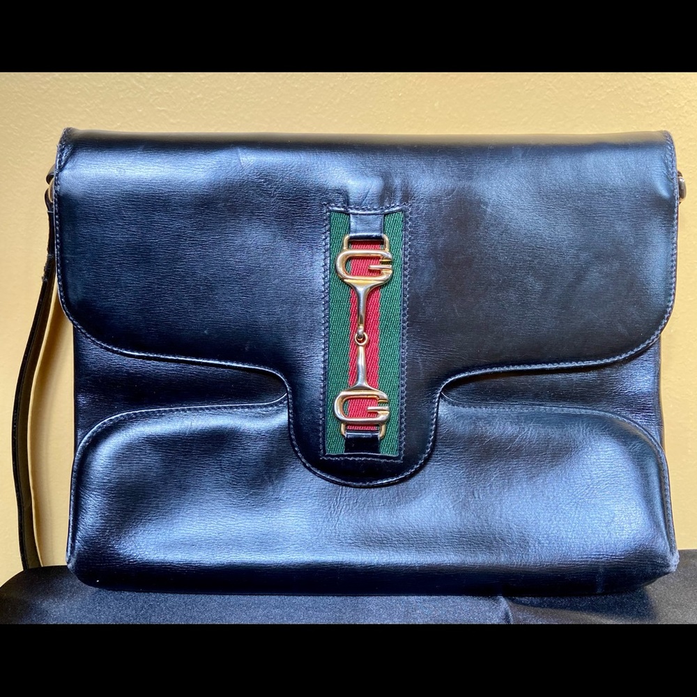 Vintage Gucci sherry horse-bit 2 way stripe purse - Picture 5 of 5